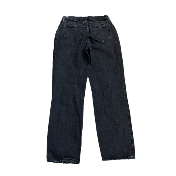 Abercrombie & Fitch Curve Love High Rise The Dad Jeans Size 4 Sunwashed Black - Picture 2 of 7